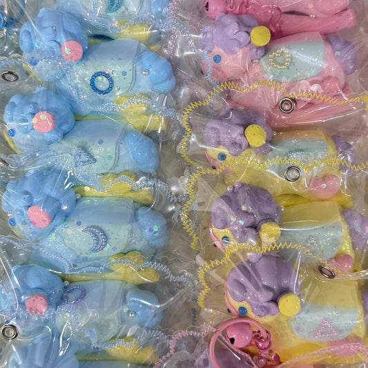 パープル&ブルー バレンタイン コーデ 純手作りペンダント カップルシリーズ I 超癒し系