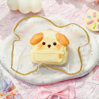 ふわふわ子犬 通学リュック｜環境にやさしい高級シリコン製｜癒し系の弾力のある質感・書類シリーズ